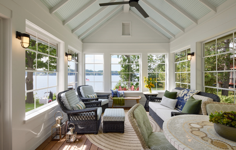 Beach style sunroom photo in Minneapolis