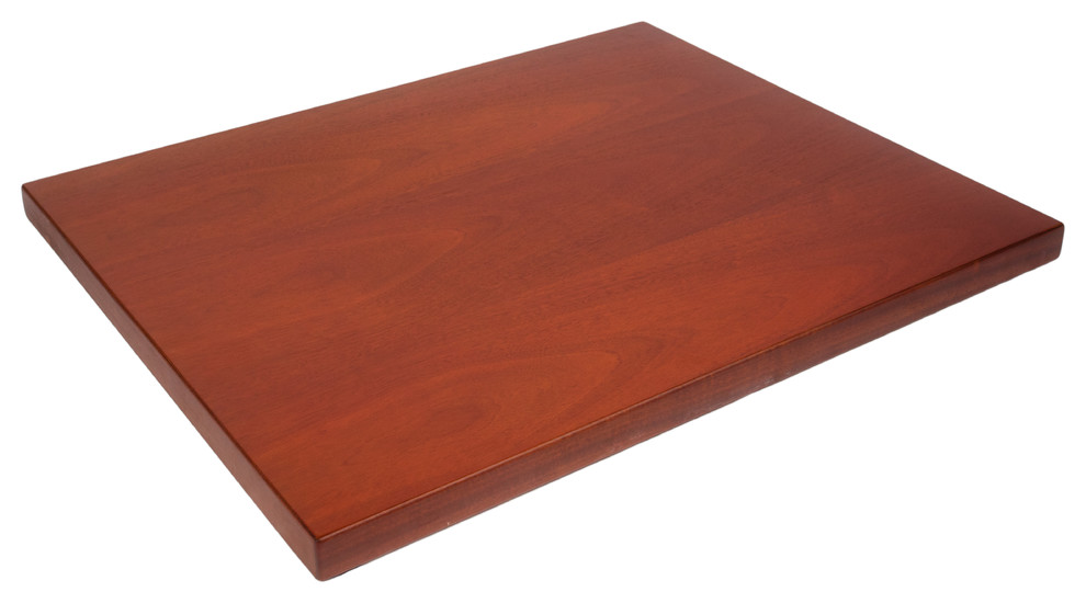 Sapele Wood Veneer Table Top 30"x48" (Set of 2) Contemporary Table
