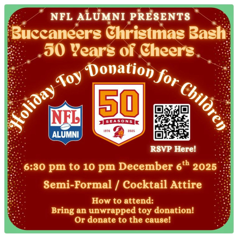 NFL Alumni Tampa Bay Chapter — Buccaneers Christmas Bash Recognition