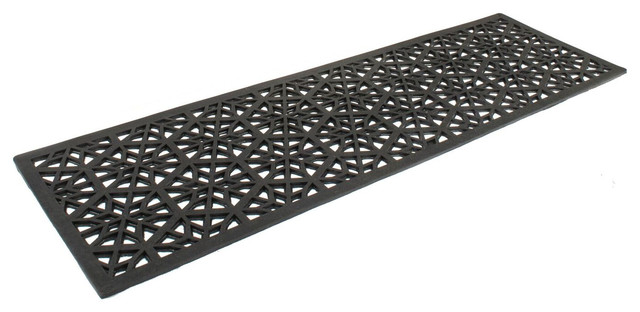 Entryways Recycled Rubber Hexagons Welcome Mat Contemporary