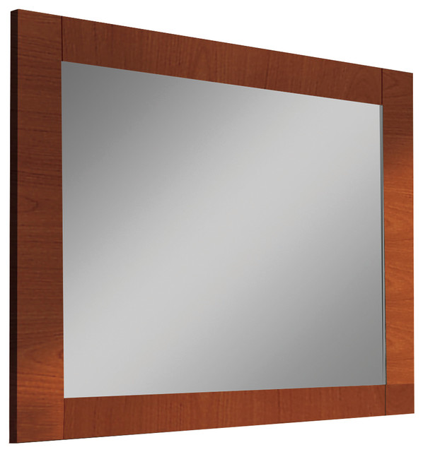 Wynd Mirror For Dresser Cherry Wood Transitional Wall Mirrors by