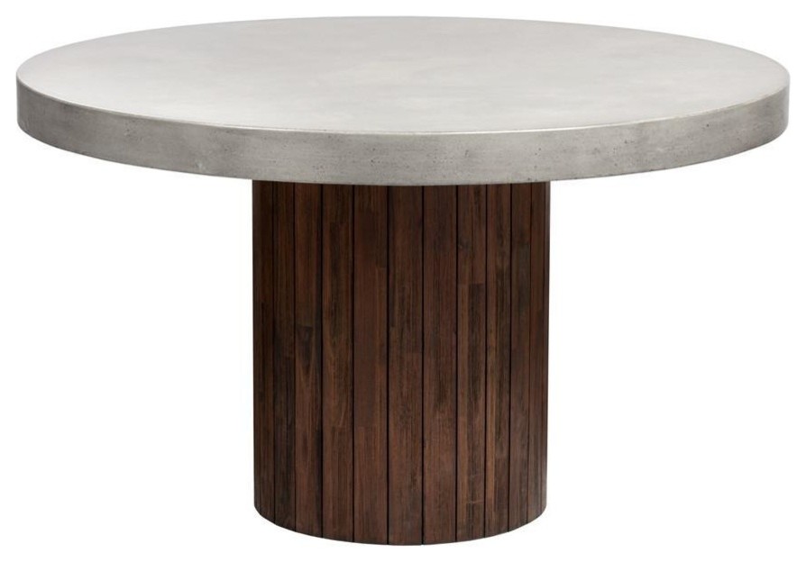 Moduo 51 Round Wood Base And Concrete, Round Table Mckee Rd