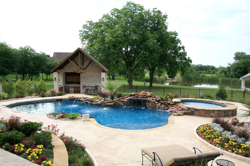 Freeform Pool Design - Pool - Dallas - by Fort Worth Custom Pools