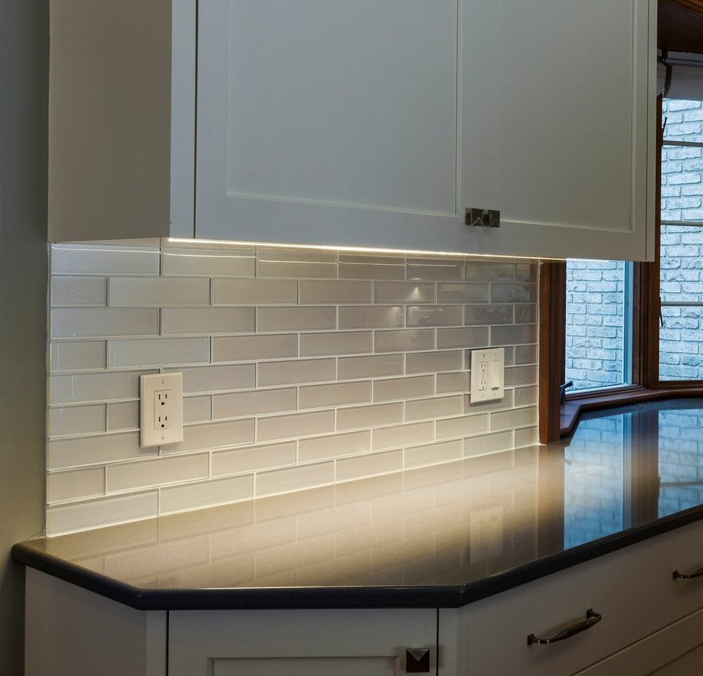 Example of a large transitional kitchen design in Cleveland