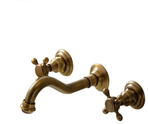 Venice Classico Antique Brass Wall Mount Faucet Traditional