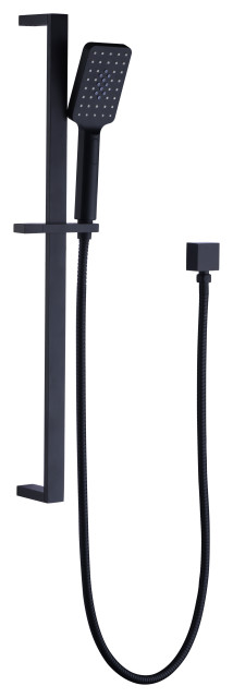 Ucore Teca Shower Slide Bar With Adjustable Hand Shower Set, Matte Black
