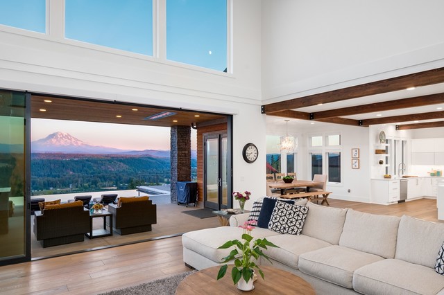 Modern White contemporary-living-room