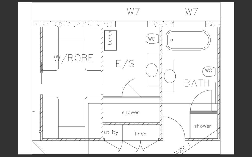 Bathroom and ensuite layout dilemma | Houzz AU