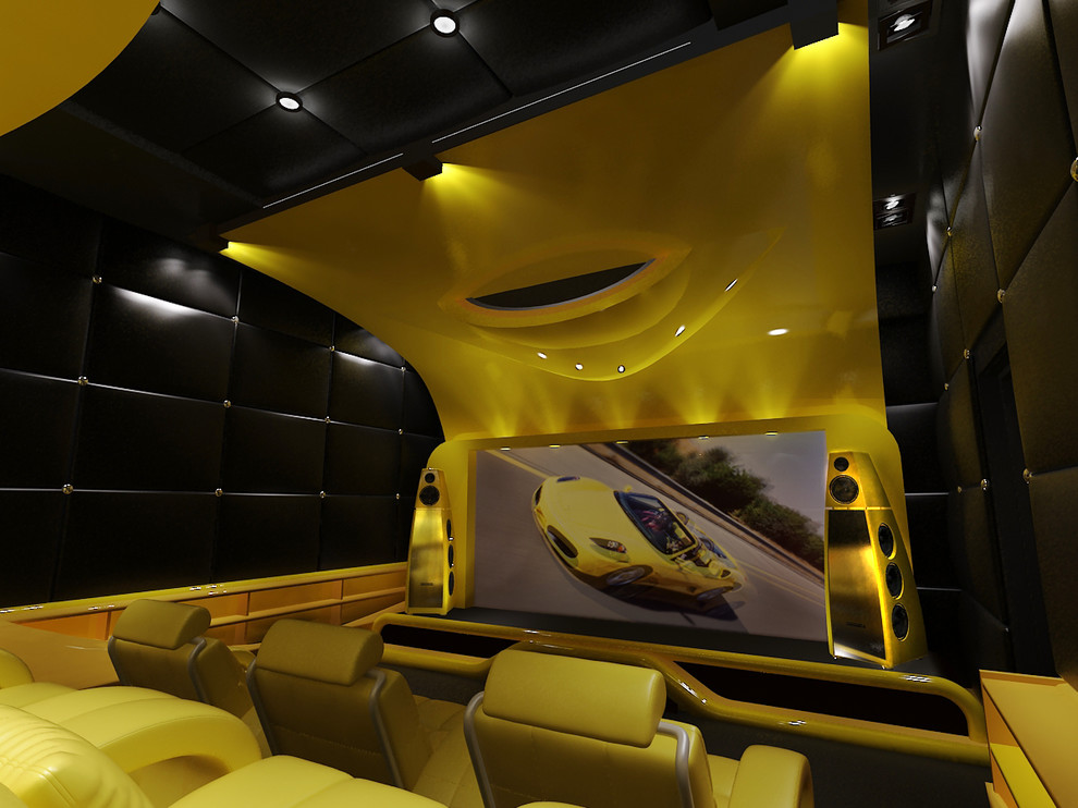 Тематический кинозал в стиле Ferrari 2