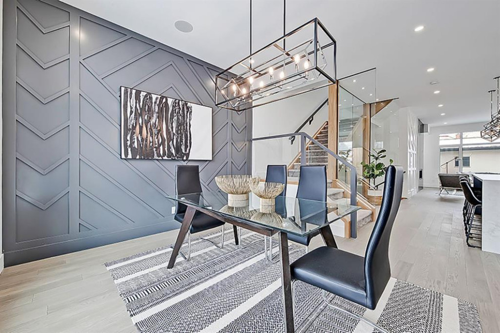 Inspiration for a transitional home design remodel in Calgary