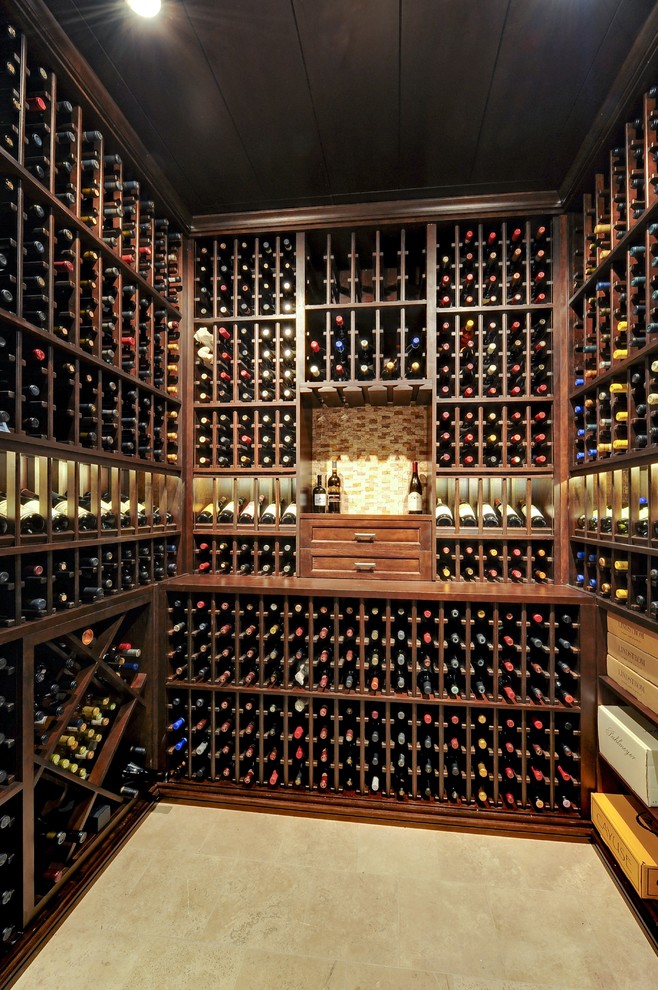 Design ideas for an arts and crafts wine cellar in Chicago.