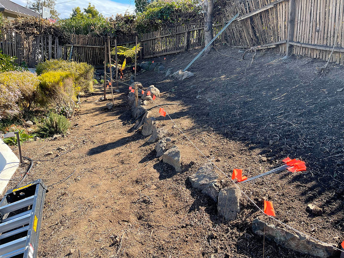 Retaining Wall Flagging