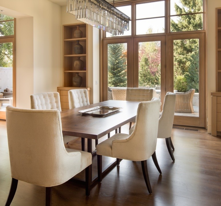 Transitional dining room photo in Phoenix