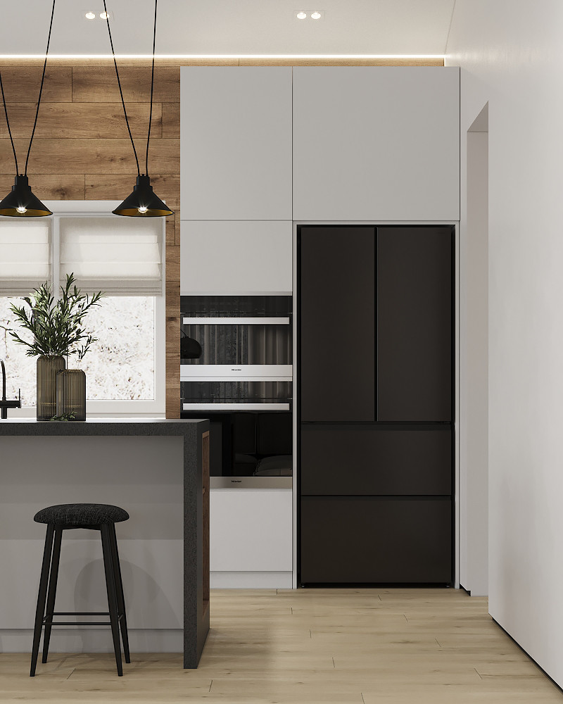 Дом для семьи в стиле минимализм 125 м². Посёлок Костюнино