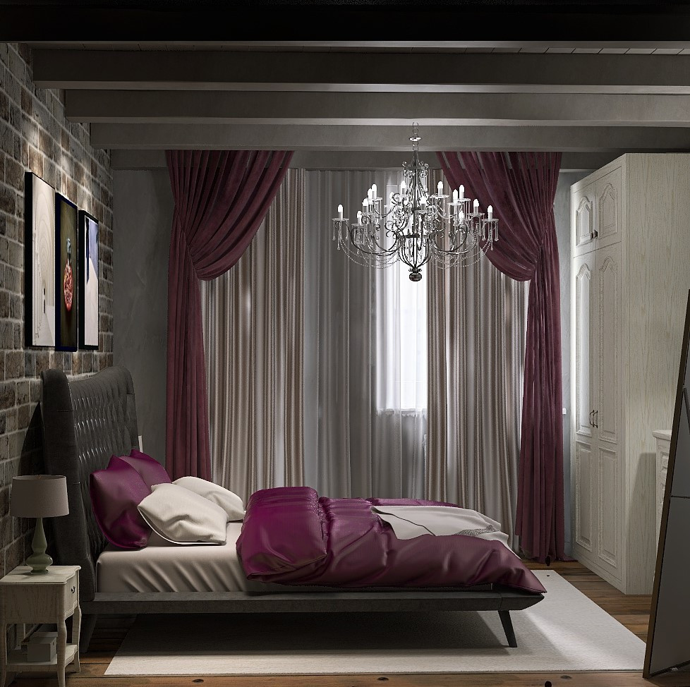 Спальня в стиле Гранж