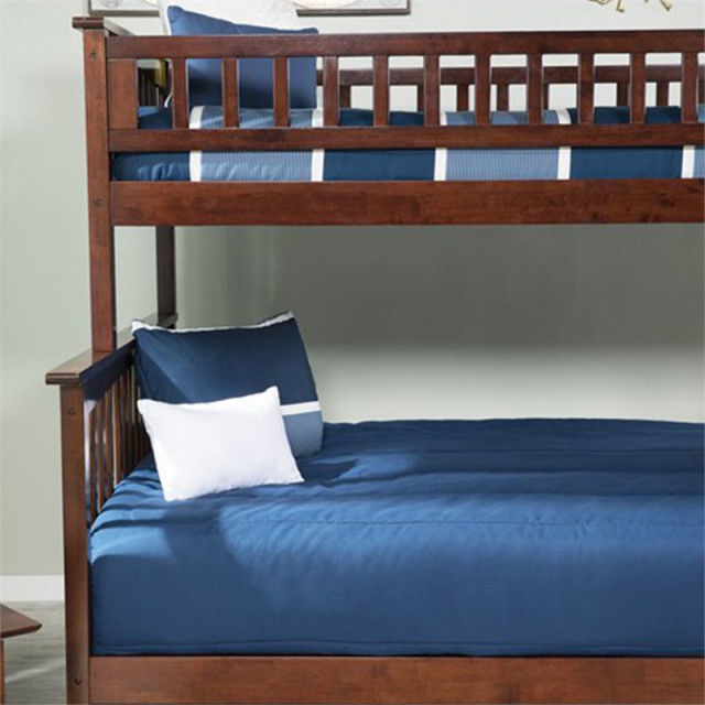 AFI Columbia Twin Over Full Staircase Solid Wood Bunk Bed in Walnut ...