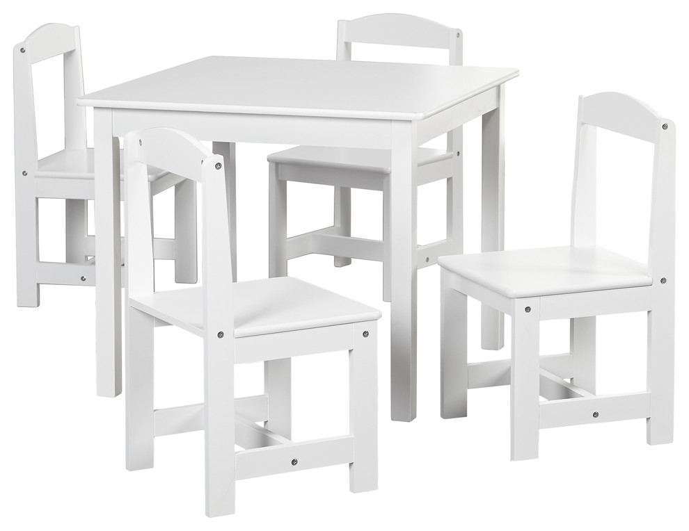 5Piece Hayden Kids Table And Chair Set Transitional Kids Tables