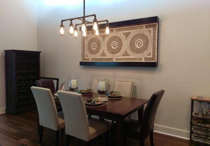 Transitional dining room photo in Austin