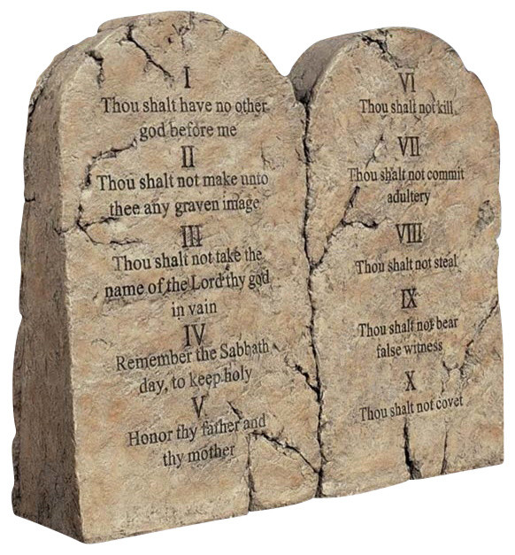 Ten Commandments Tablets Statue Contemporary Decorative Objects And Figurines By