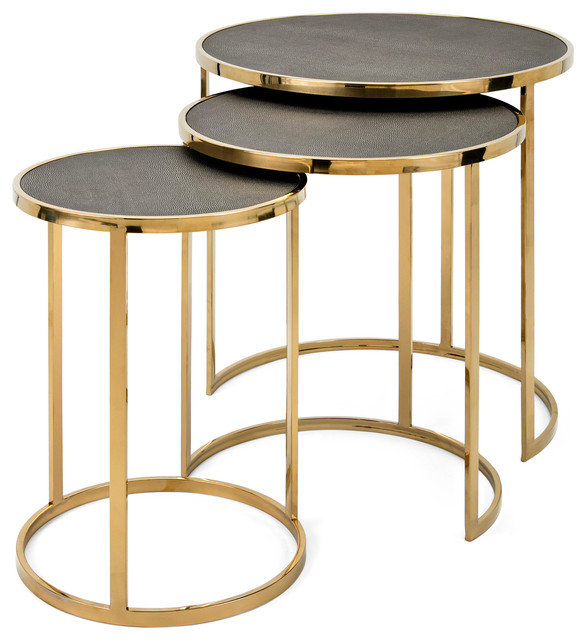 3-Pc Marek Stainless Steel Table Set