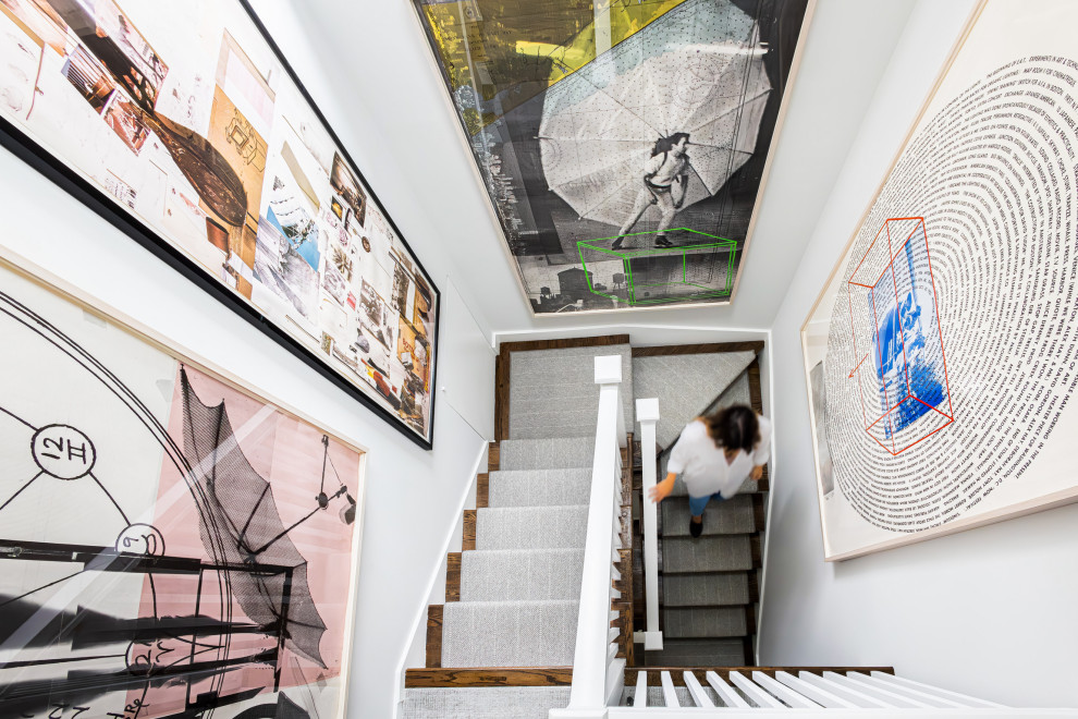 Staircase - contemporary staircase idea in Boston