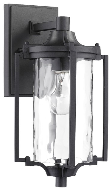 Chatelet Transitional 1-Light Black Outdoor Wall Sconce