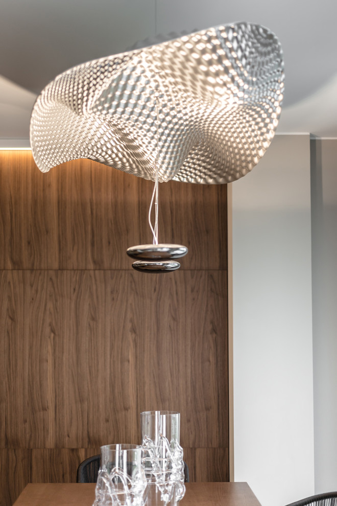 Modern lighting fixtures. Interior of a contemporary villa near Monte-Carlo.