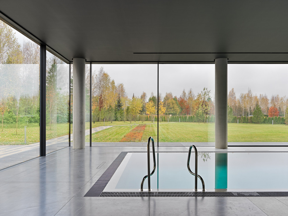 Стильный дизайн: бассейн в стиле модернизм - последний тренд