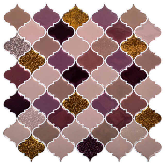 SelfAdhesive Peel & Stick Accent Wall Tiles, 10 x 10 in., Brown, 6