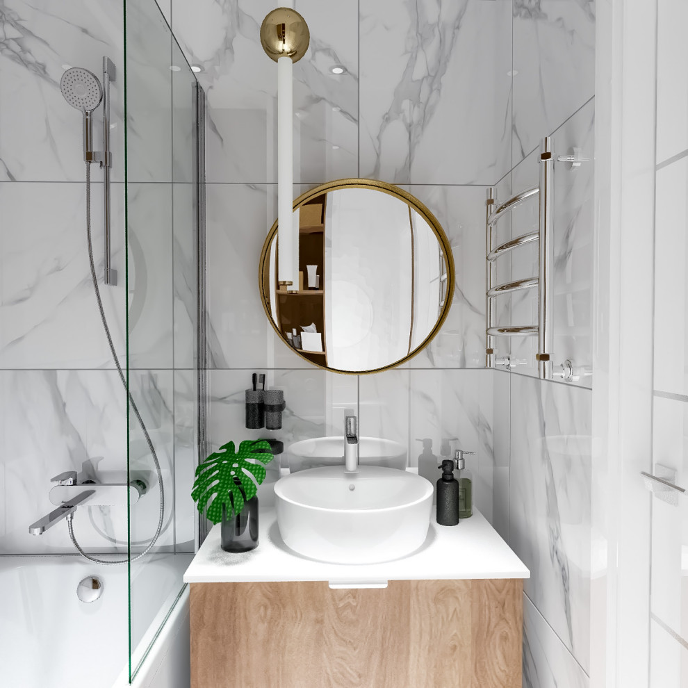 2020. 13. 10. Проект дизайна интерьера квартиры (ванная , санузел, гардероб)