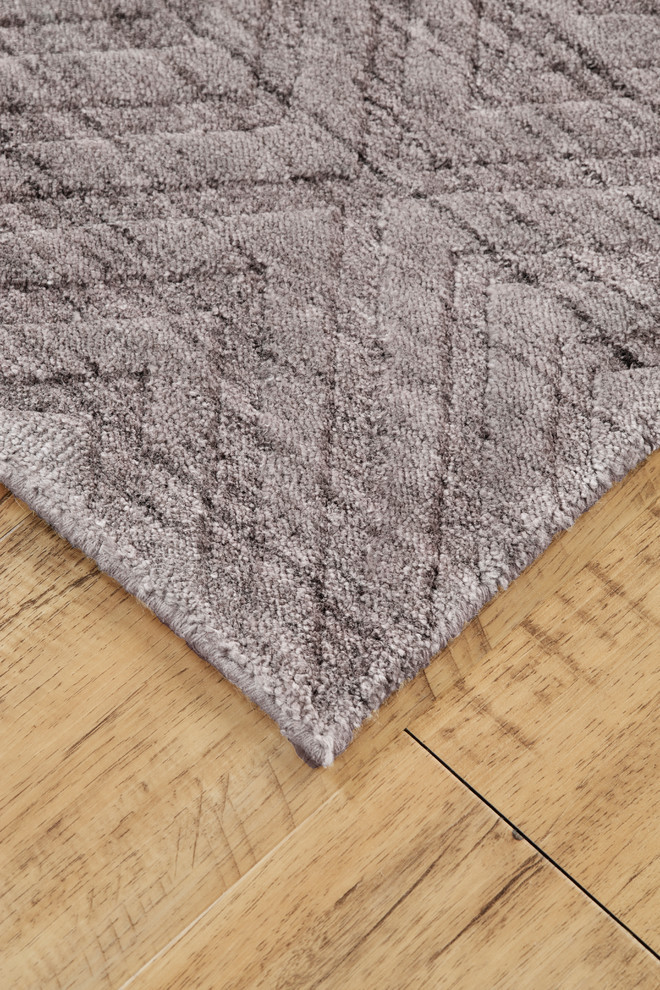 Weave & Wander Clem Hand Loomed Gray Transitional Area Rug, 4'x6