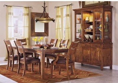 Klaussner Furniture Urban Craftsman 96 in. Dining Table and 6 Chairs