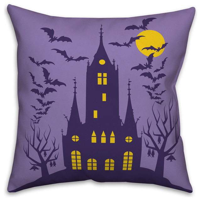 Haunted House 16 X16 Indoor Outdoor Pillow Contemporary Haunted House 16 X16 Indoor Outdoor