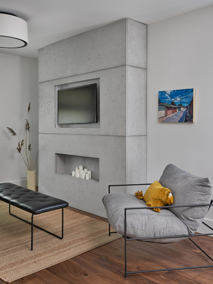 Mid-sized transitional home design photo in Toronto