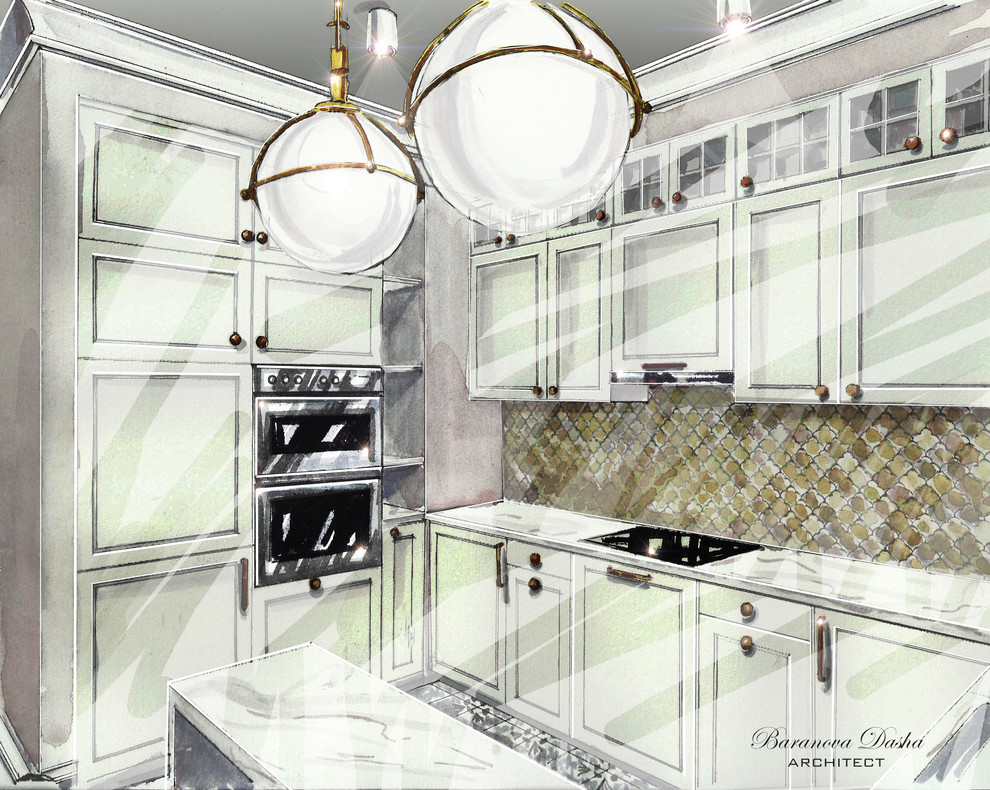 Проект таунхауса в Новой Москве площадью 300 кв м. В процессе реализации