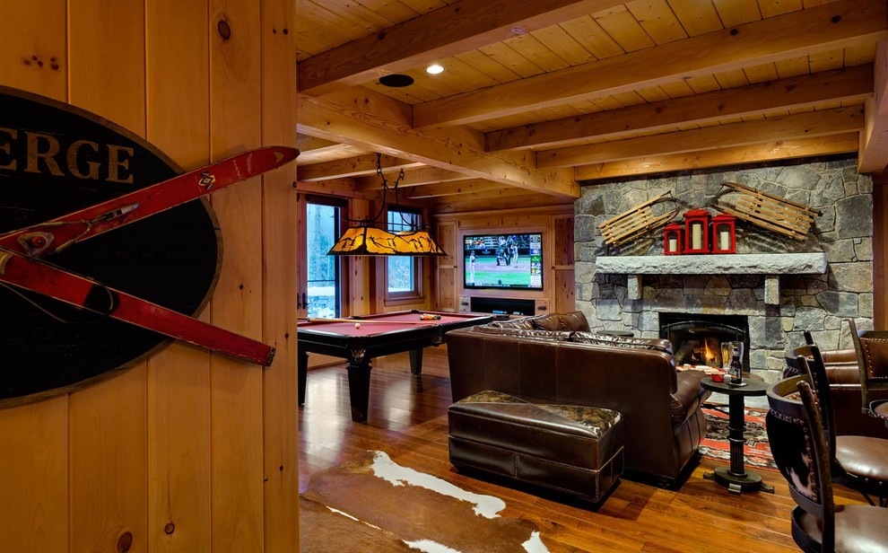 Alpine Ski Home - Rustic - Family Room - Burlington - by Randy Trainor ...