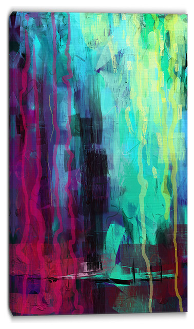 "Abstract Digital" Painting Abstract Canvas Print, 20"x40"