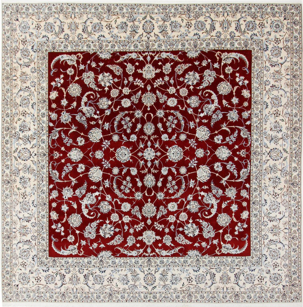 Persian Rug Nain 6La 8'3"x8'3", 8'3"x8'3" Traditional Area Rugs