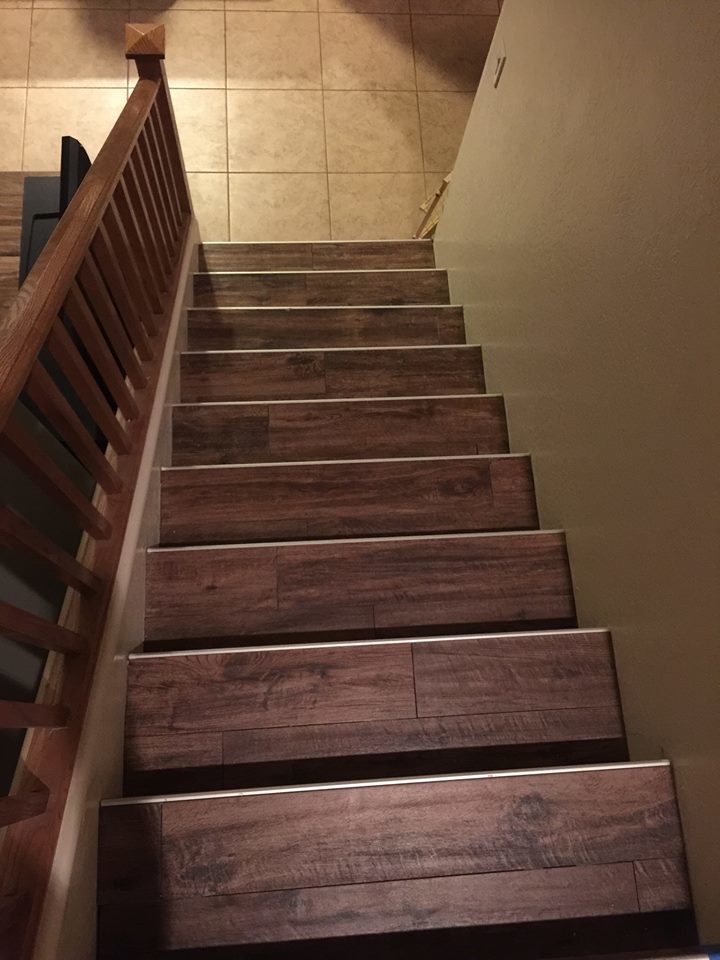 Inspiration for a large transitional staircase remodel in Phoenix