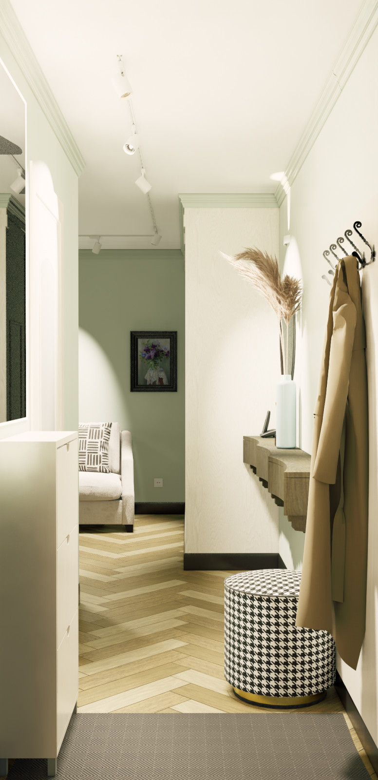 Однокомнатная квартира с элементами ретро.