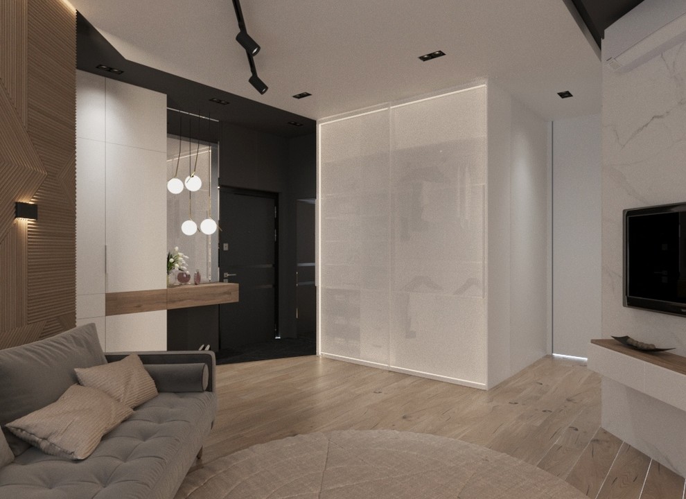 Дизайн проект кухни-гостиной