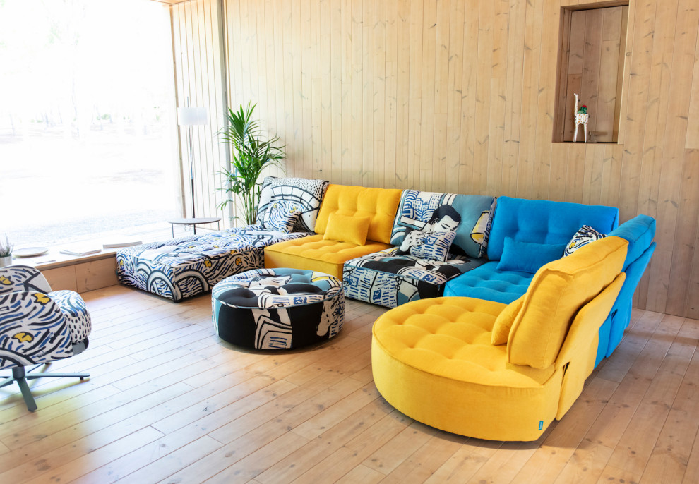 Arianne Love Contemporary Fabric Modular Sofa New York by Fama