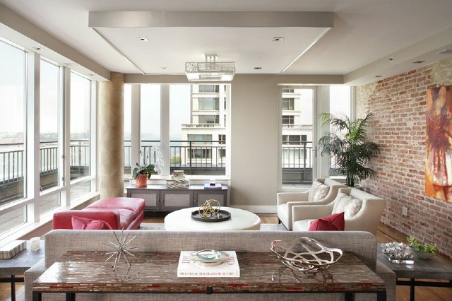 Riverside Blvd, NYC I contemporary-vardagsrum