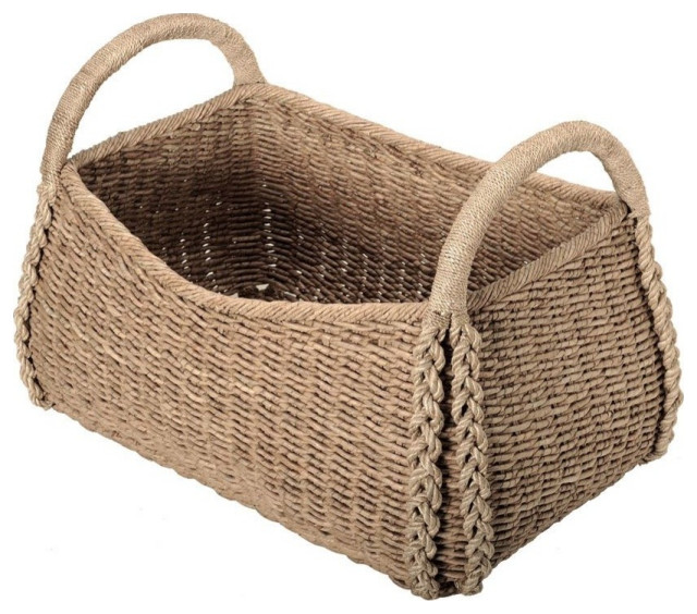 Large Sized Rectangular Sea Grass Basket beach-style-baskets