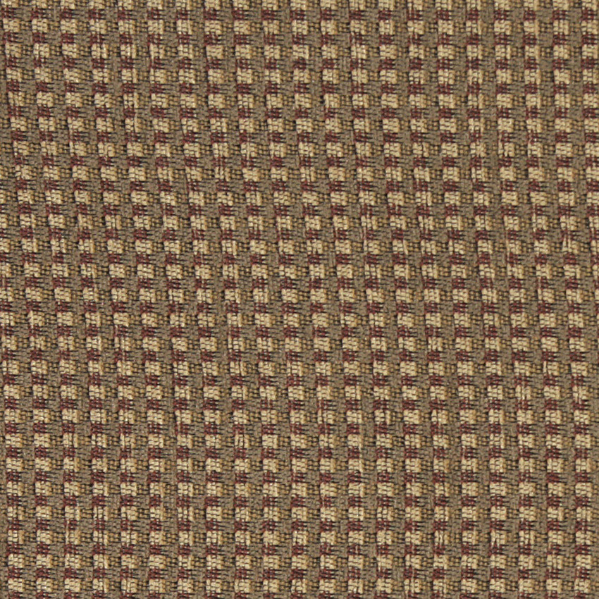 Green, Burgundy and Beige, Check Southwest Style Upholstery Fabric By The Yard