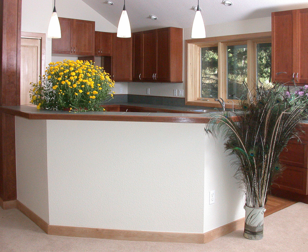 Example of a minimalist kitchen design in Denver