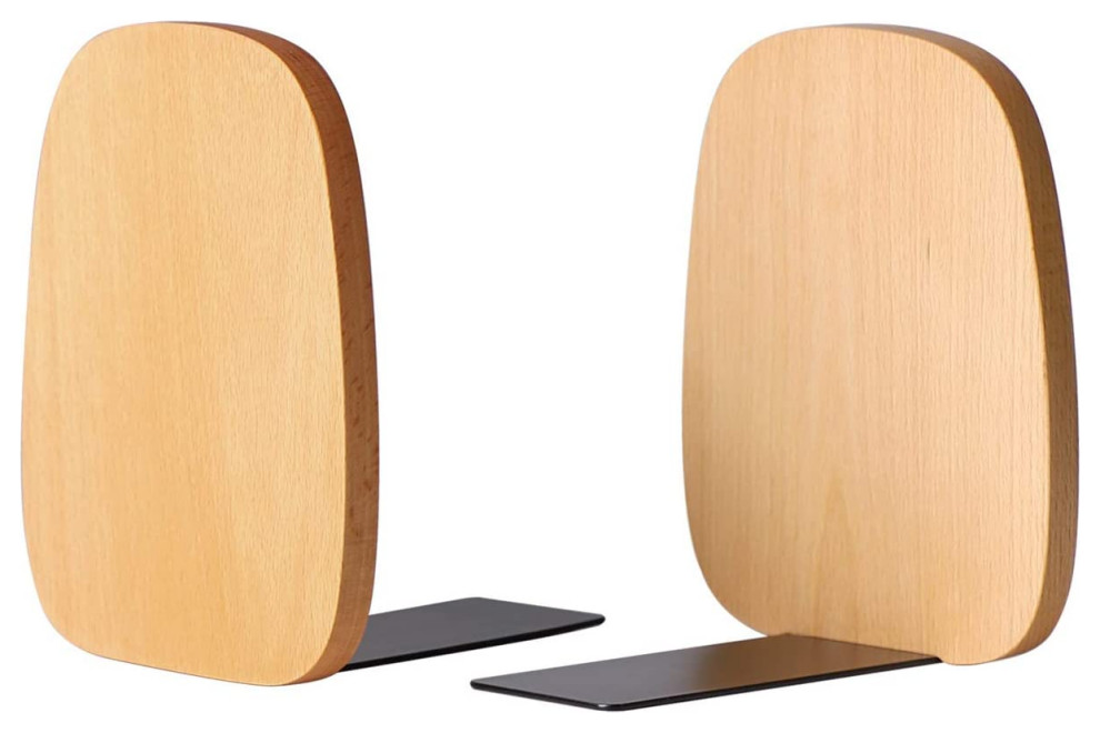 Support for Shelves Wood Bookends