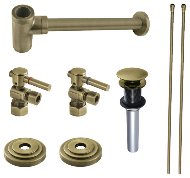 CC5330XDLTRMK1-P Plumbing Sink Trim Kit with Bottle Trap and Drain, 30 ...