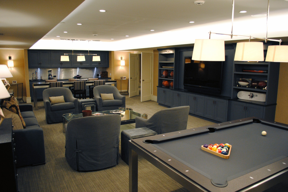 Glencoe Residence Contemporary Basement Chicago by Eiesland
