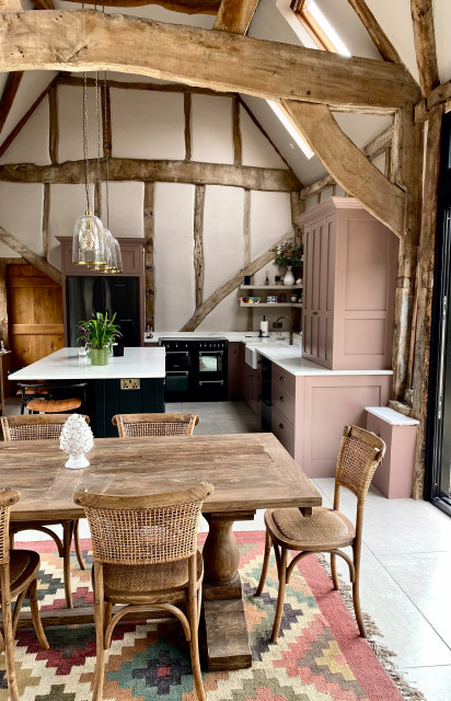 Barn conversion kitchen, Ashendon farmhouse-dining-room